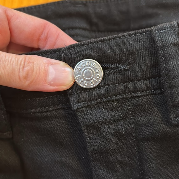 ACNE STUDIOS 26 x 32 Blå Konst Climb Stay Black Skinny Jeans - Picture 6 of 10